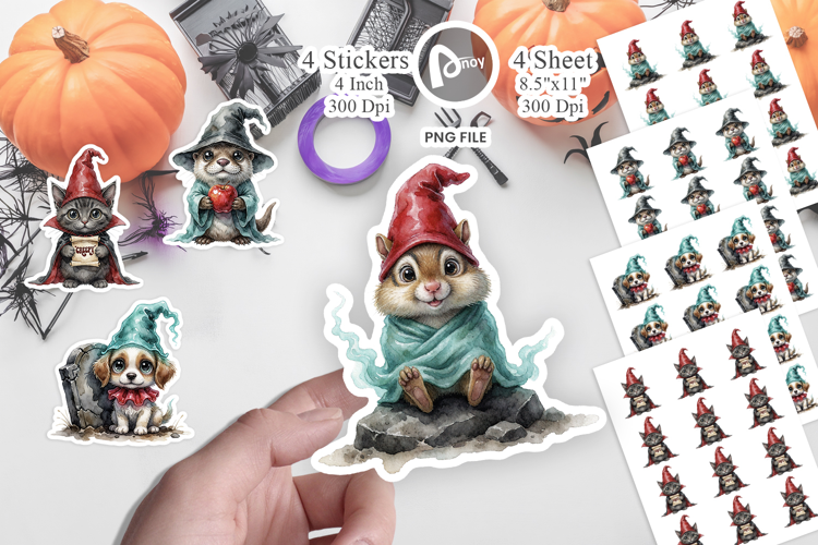 Midnight Familiar Gnomes Sticker