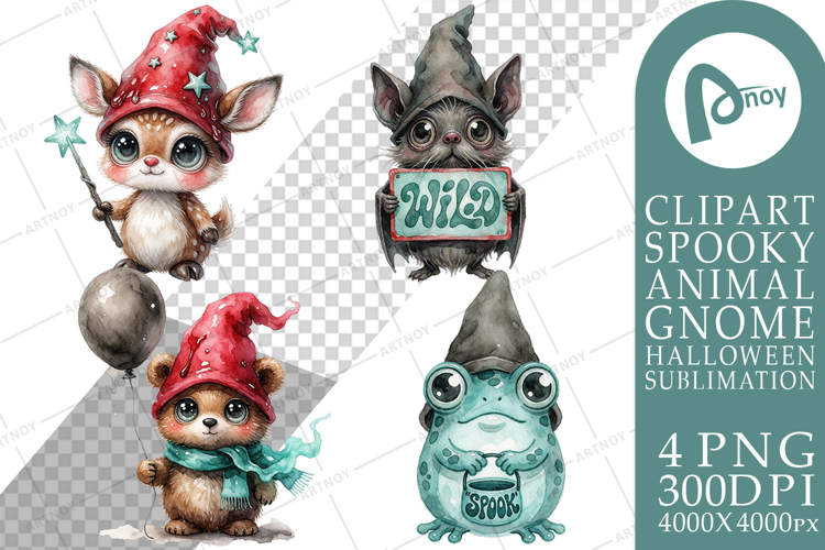 Midnight Familiar Gnomes Sublimation