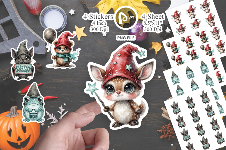 Midnight Familiar Gnomes Sticker
