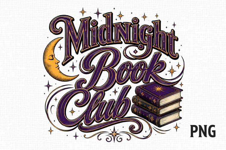 Midnight Book Club Spooky Reader Halloween PNG
