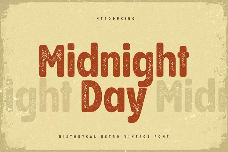 Midnight Day - Historycal Retro Vintage Font