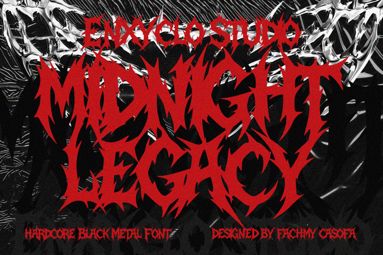 MIDNIGHT LEGACY Black Metal Font