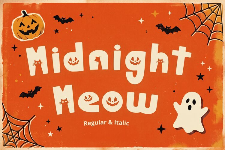 Midnight Meow Halloween | Web Font example image 1