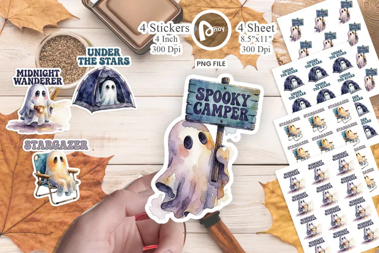 Midnight Stargazer Campers Sticker