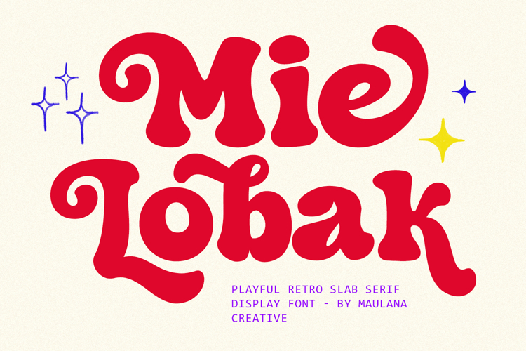Mie Lobak Playful Retro Slab Serif Display Font