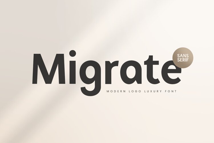 Migrate - Modern Professional Logo Font example image 1