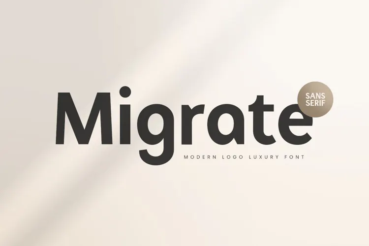 Migrate - Modern Professional Logo Font