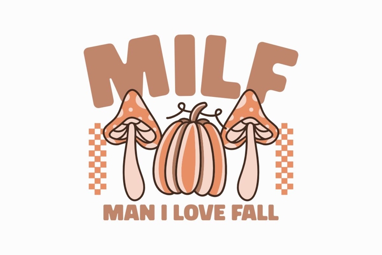 Man I Love Fall Typography Autumn T-shirt