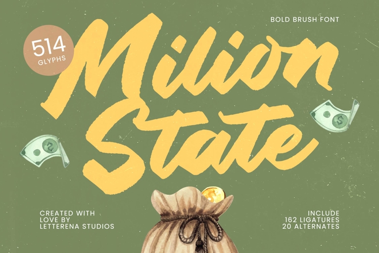 Milion State Bold Brush Font
