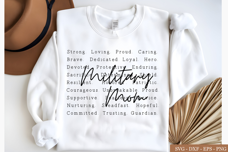 Military Mom words png svg, Military Mom shirt design png