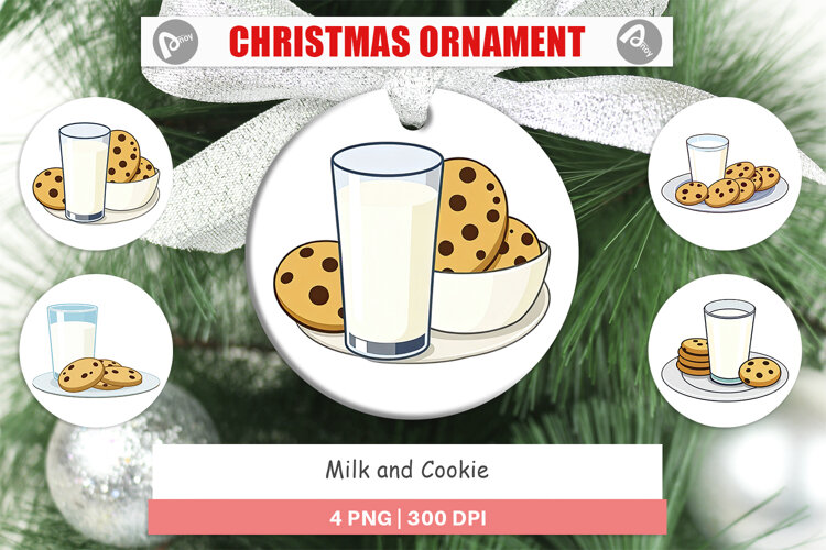 Ornament Milk and Cookie example image 1