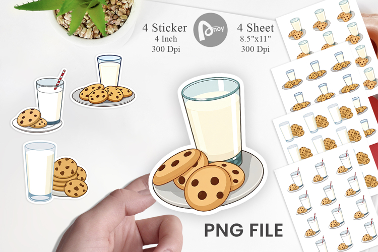 Milk and Cookie Sticker