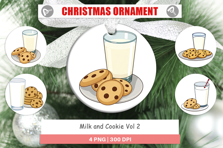 Ornament Milk and Cookie