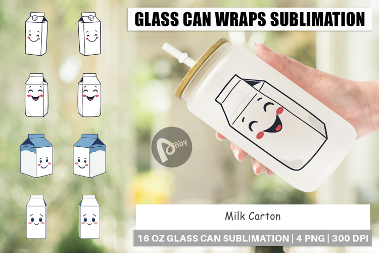 Glass Can Milk Carton