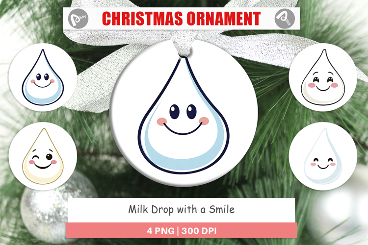 Ornament Smiling Milk Drop