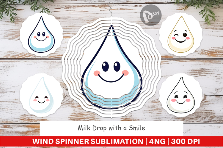 Wind Spinner Smiling Milk Drop
