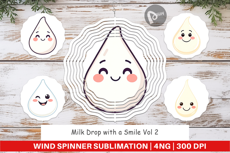 Wind Spinner Smiling Milk Drop