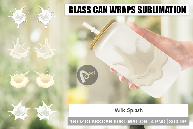 Glass Can Milk Splash