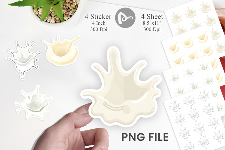 Milk Splash Sticker