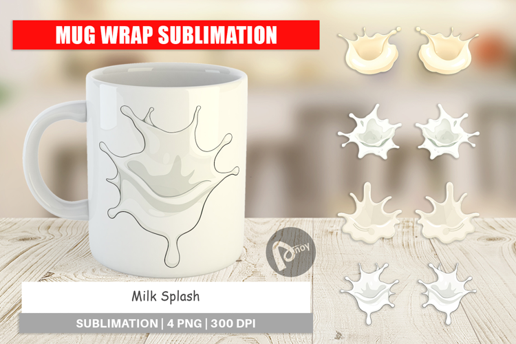 Mug Wrap Milk Splash
