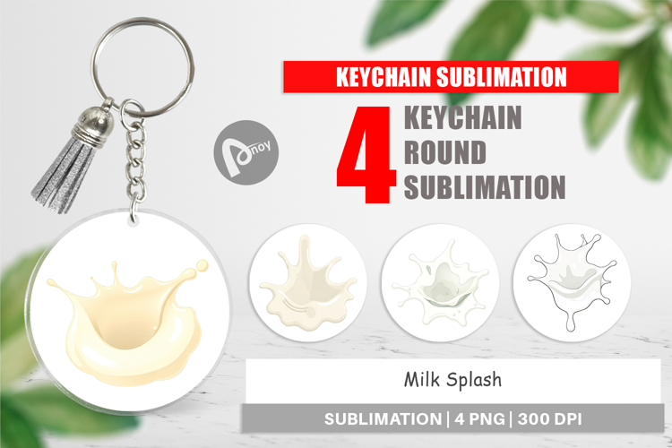 Keychain Milk Splash
