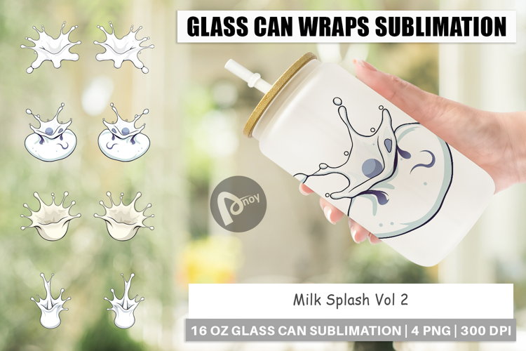 Glass Can Milk Splash