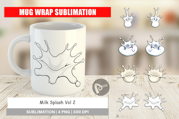 Mug Wrap Milk Splash