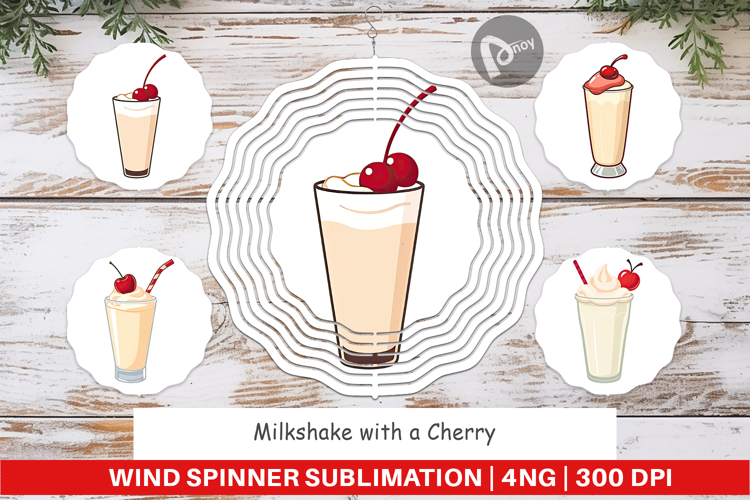 Wind Spinner Milkshake with Cherry