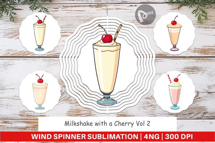 Wind Spinner Milkshake with Cherry