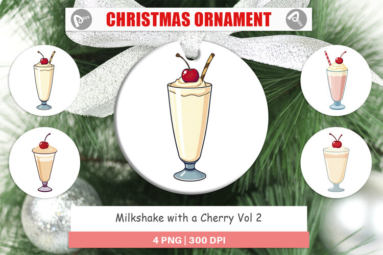 Ornament Milkshake with Cherry example image 1