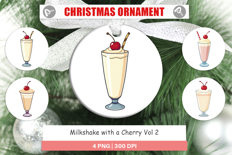 Ornament Milkshake with Cherry