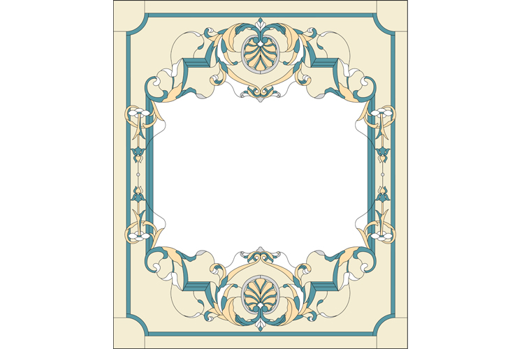 Stained-glass panel, window or door frame