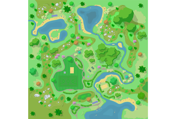 Site improvement Landscape and tourist camp in the forest