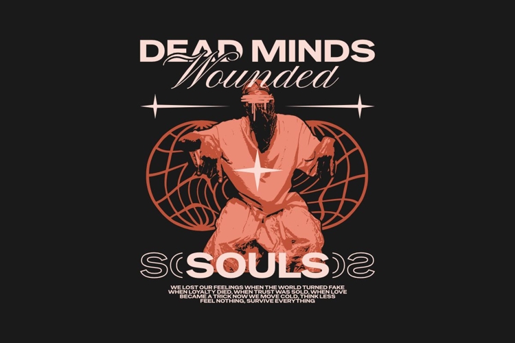 Wounded Urban Streetwear T-shirt Design