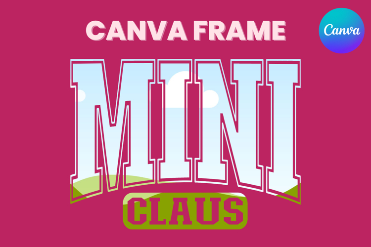 MINI Claus Canva Frame Family Christmas Varsity Shirt