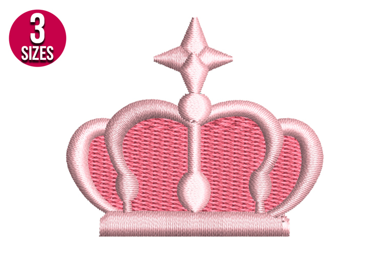 Mini Crown Machine Embroidery Design | Instant Download