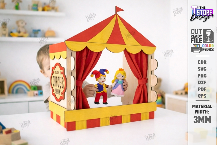 Mini Puppet Theater Laser Cut | Kids Laser | Nursery Decor