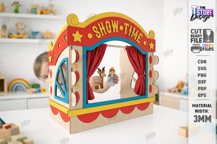 Mini Puppet Theater Laser Cut | Kids Laser | Nursery Decor