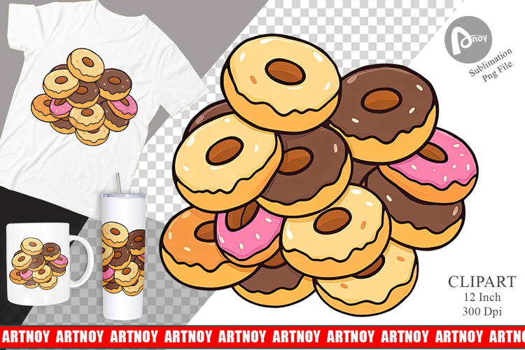 Mini Donut Stack Clipart