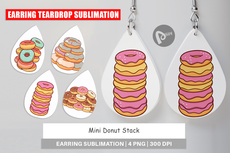 Earring Mini Donut Stack