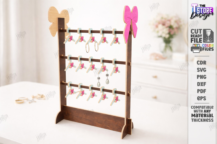 Mini Hanger Jewelry Display Laser Cut | Desk Jewelry Stand
