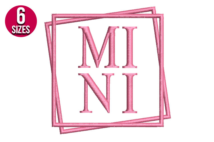 Mini Word Machine Embroidery Design - 6 sizes example image 1