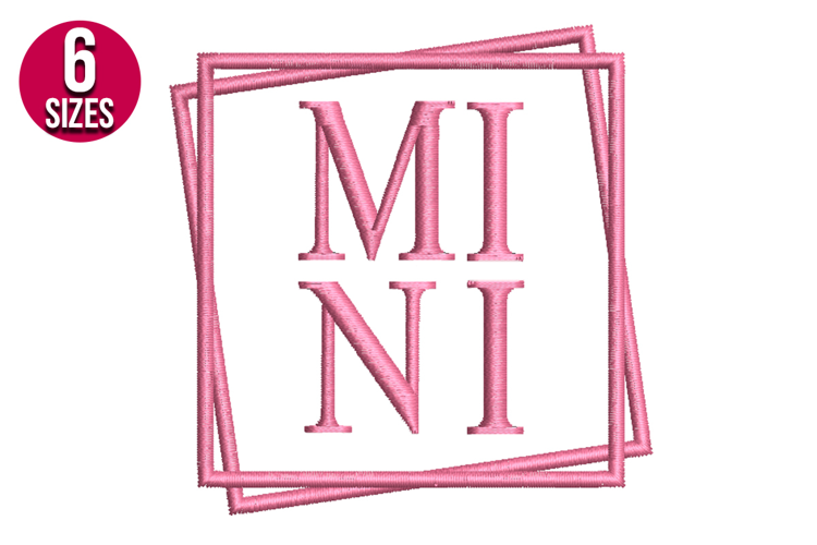 Mini Word Machine Embroidery Design - 6 sizes