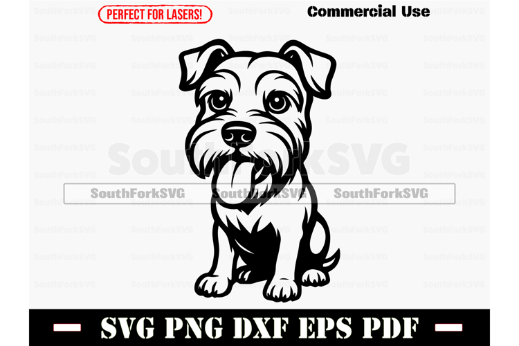 Miniature Schnauzer big head SVG PNG DXF EPS PDF