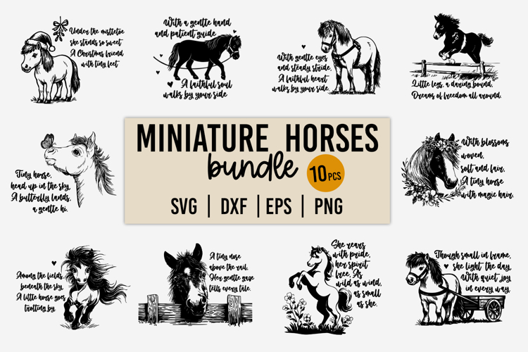 Miniature horse bundle, svg file