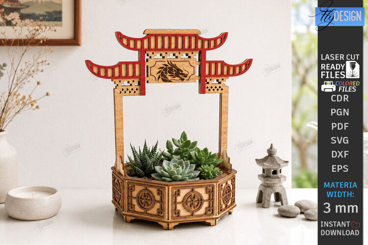 Miniature House Planter Laser Cut | Succulent Pot | Garden example image 1