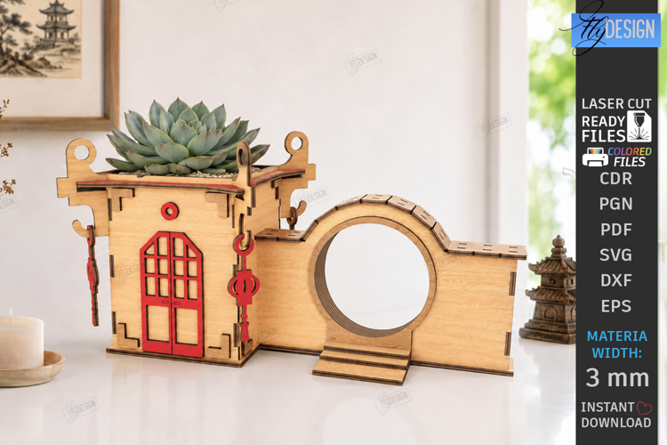 Miniature House Planter Laser Cut | Succulent Pot | Garden