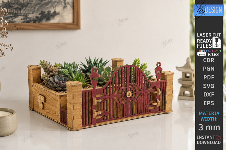 Miniature House Planter Laser Cut | Succulent Pot | Garden