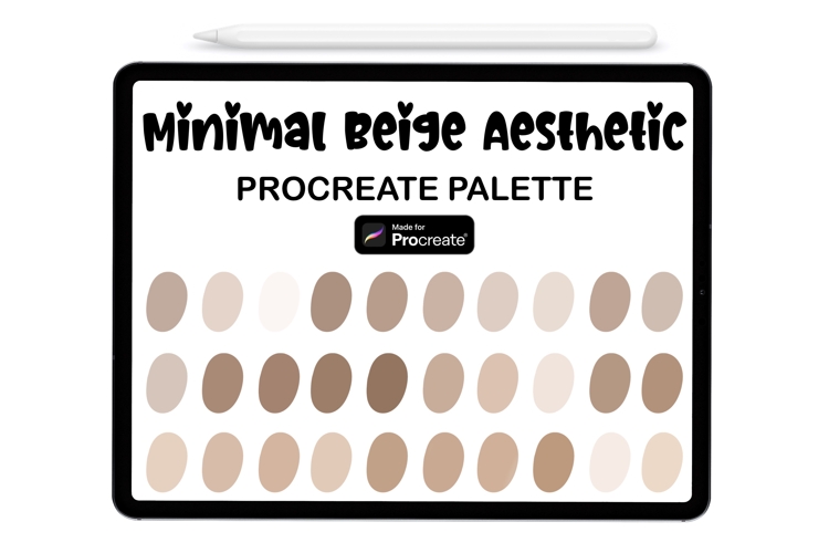 Minimal Beige Aesthetic Procreate Color Palette