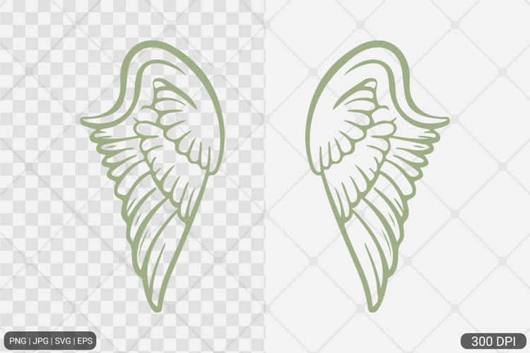 Simple Angel Wings Clipart